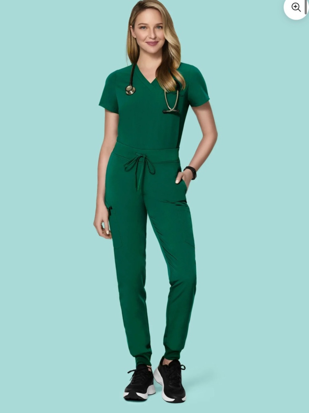 Mandala Women’s Green V-Neck  Scrub Set

**Full Set**